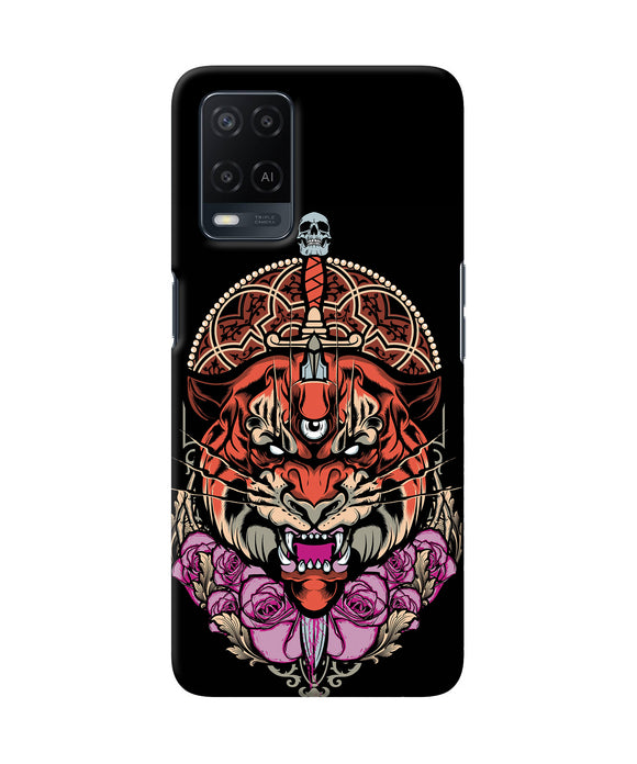 Abstract tiger Oppo A54 Back Cover