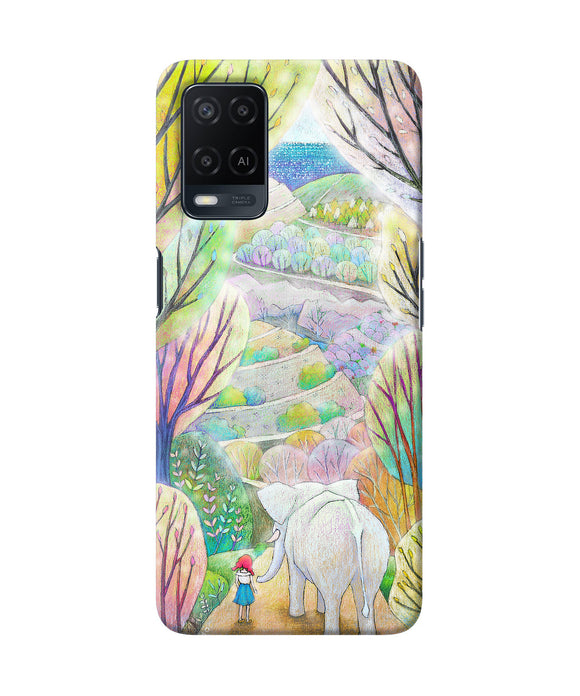 Natual elephant girl Oppo A54 Back Cover