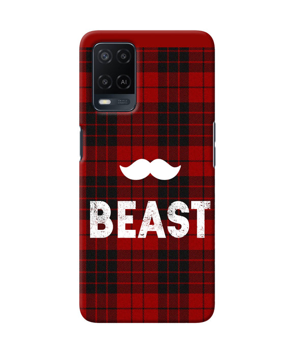Beast red square Oppo A54 Back Cover