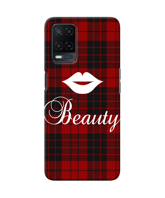 Beauty red square Oppo A54 Back Cover