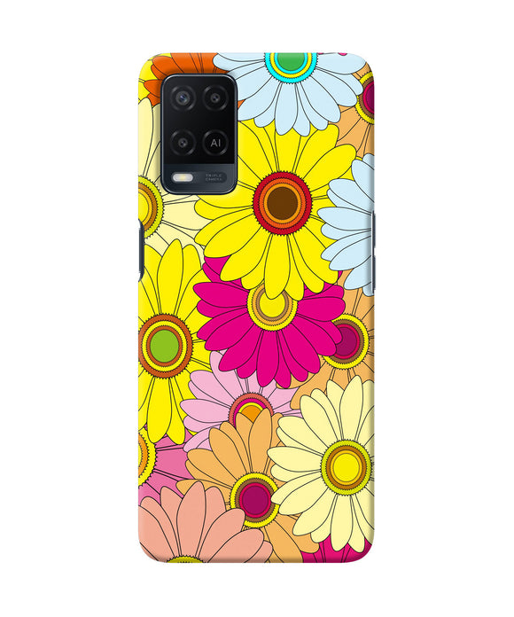Abstract colorful flowers Oppo A54 Back Cover
