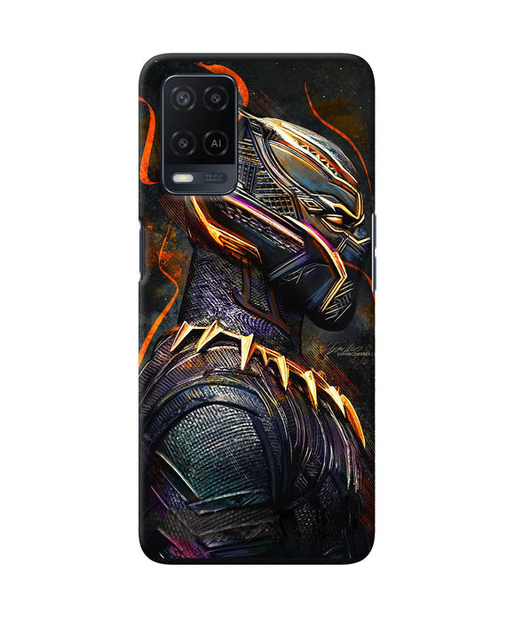 Black panther side face Oppo A54 Back Cover