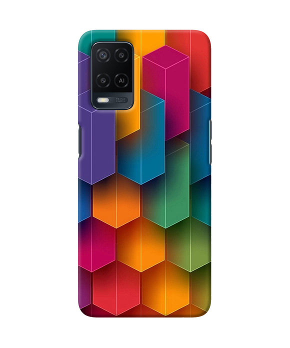 Abstract rectangle print Oppo A54 Back Cover