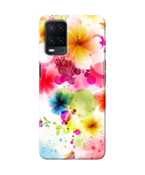 Flowers print Oppo A54 Back Cover