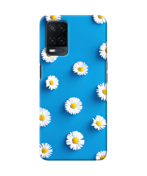White flowers Oppo A54 Back Cover