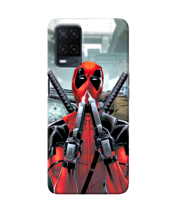 Deadpool with gun Oppo A54 Back Cover