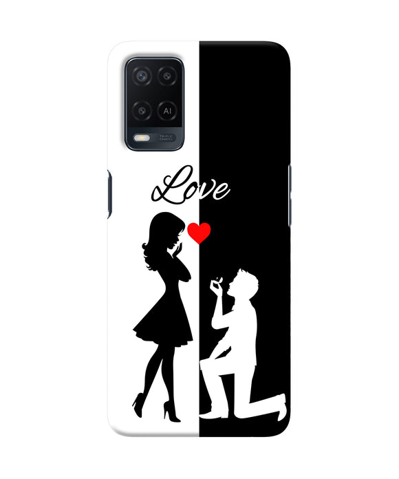 Love propose black and white Oppo A54 Back Cover