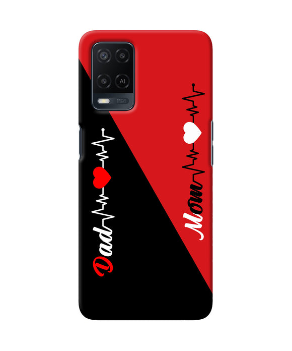 Mom dad heart line Oppo A54 Back Cover