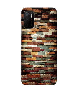 Bricks Pattern Poco M3 Pro 5G Back Cover