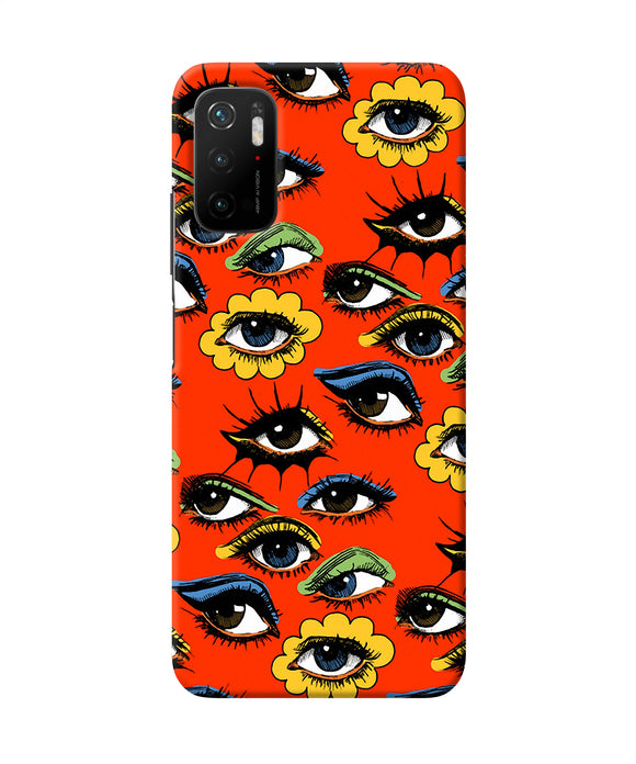 Abstract eyes pattern Poco M3 Pro 5G Back Cover
