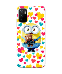 Minion teddy hearts Poco M3 Pro 5G Back Cover