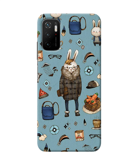 Canvas rabbit print Poco M3 Pro 5G Back Cover