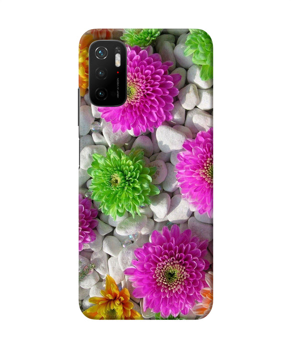 Natural flower stones Poco M3 Pro 5G Back Cover