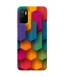 Abstract rectangle print Poco M3 Pro 5G Back Cover