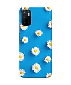 White flowers Poco M3 Pro 5G Back Cover