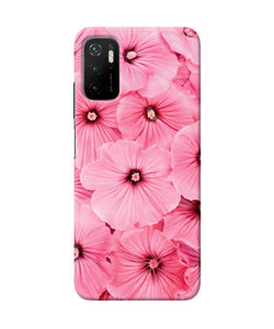 Pink flowers Poco M3 Pro 5G Back Cover