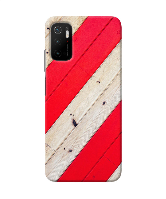 Abstract red brown wooden Poco M3 Pro 5G Back Cover