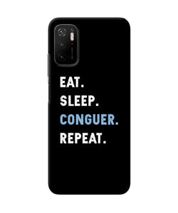 Eat sleep quote Poco M3 Pro 5G Back Cover