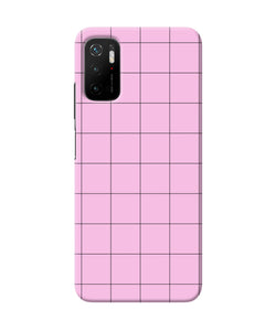 Pink square print Poco M3 Pro 5G Back Cover