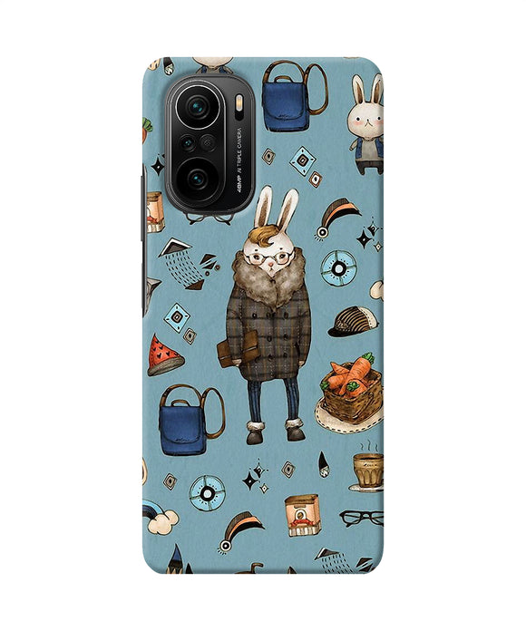 Canvas rabbit print Mi 11X/11X Pro Back Cover