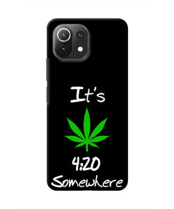 Weed Quote Mi 11 Lite Real 4D Back Cover