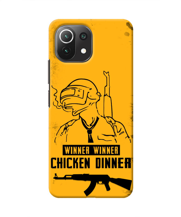 PUBG Chicken Dinner Mi 11 Lite Real 4D Back Cover