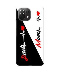 Mom dad heart line Mi 11 Lite Back Cover