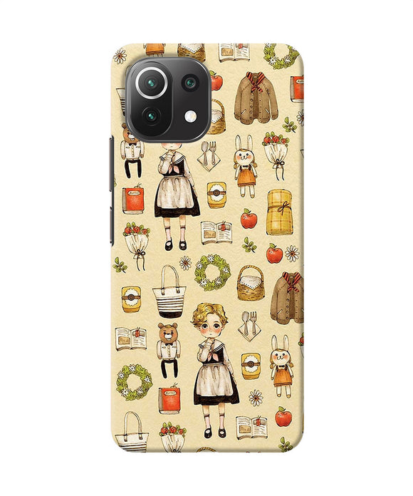 Canvas girl print Mi 11 Lite Back Cover