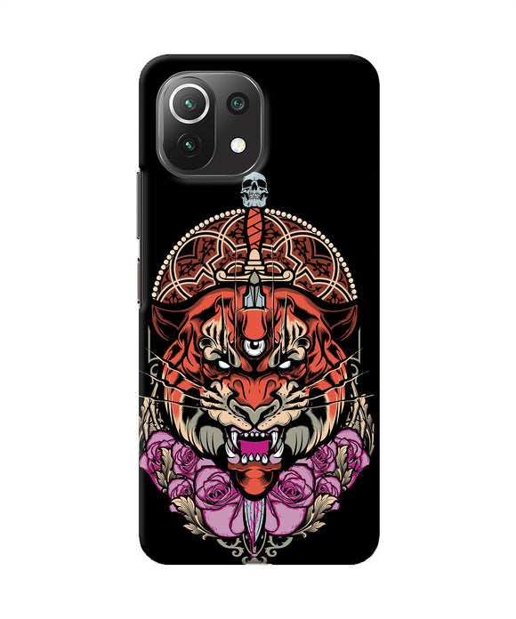 Abstract tiger Mi 11 Lite Back Cover