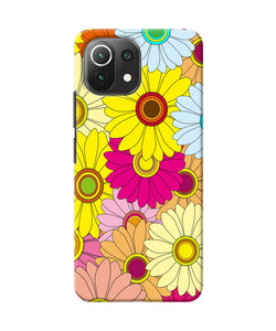 Abstract colorful flowers Mi 11 Lite Back Cover