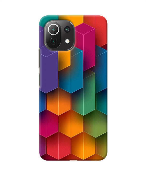 Abstract rectangle print Mi 11 Lite Back Cover
