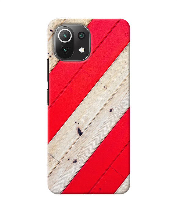 Abstract red brown wooden Mi 11 Lite Back Cover