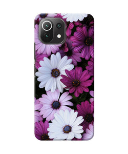 White violet flowers Mi 11 Lite Back Cover