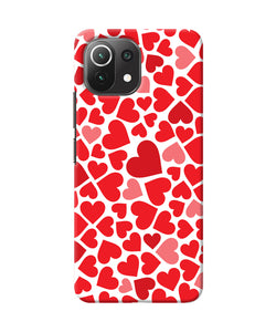 Red heart canvas print Mi 11 Lite Back Cover