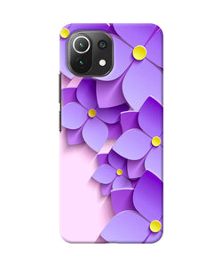 Violet flower craft Mi 11 Lite Back Cover