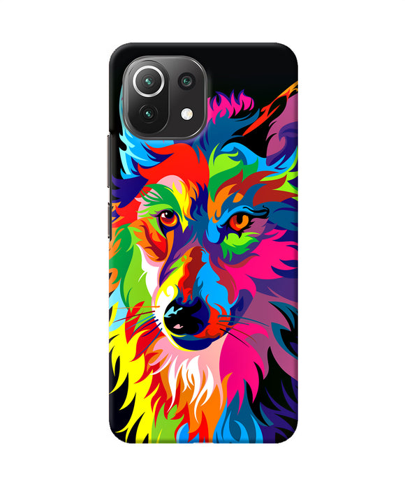 Colorful wolf sketch Mi 11 Lite Back Cover