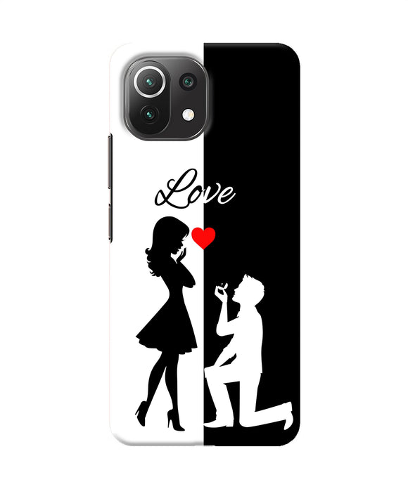 Love propose black and white Mi 11 Lite Back Cover