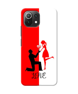 Love propose red and white Mi 11 Lite Back Cover