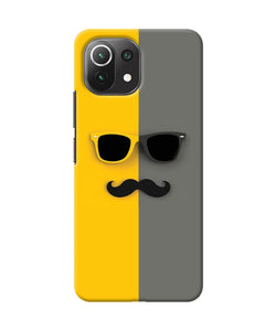 Mustache glass Mi 11 Lite Back Cover