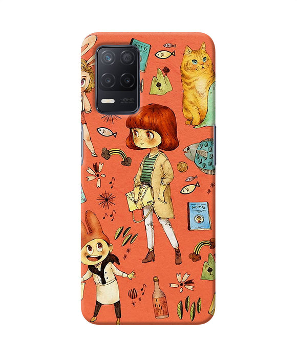 Canvas little girl print Realme 8 5G/8s 5G Back Cover
