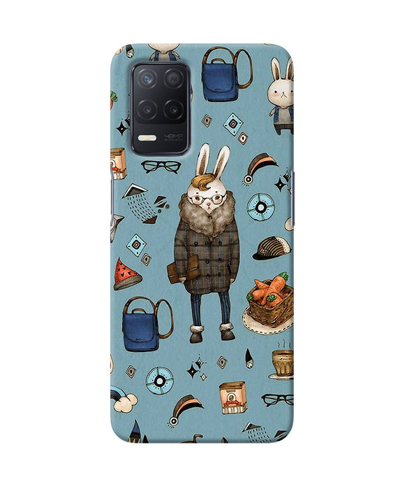 Canvas rabbit print Realme 8 5G/8s 5G Back Cover