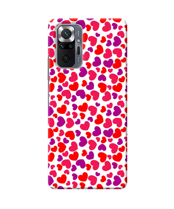 Red heart canvas print Redmi Note 10 Pro Max Back Cover