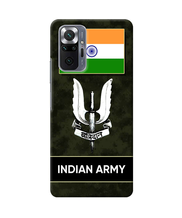Indian flag balidan logo Redmi Note 10 Pro Max Back Cover