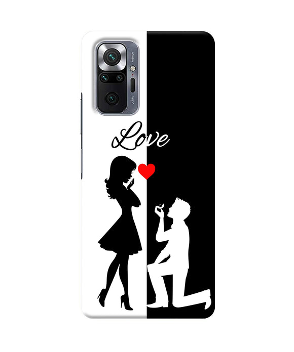 Love propose black and white Redmi Note 10 Pro Max Back Cover