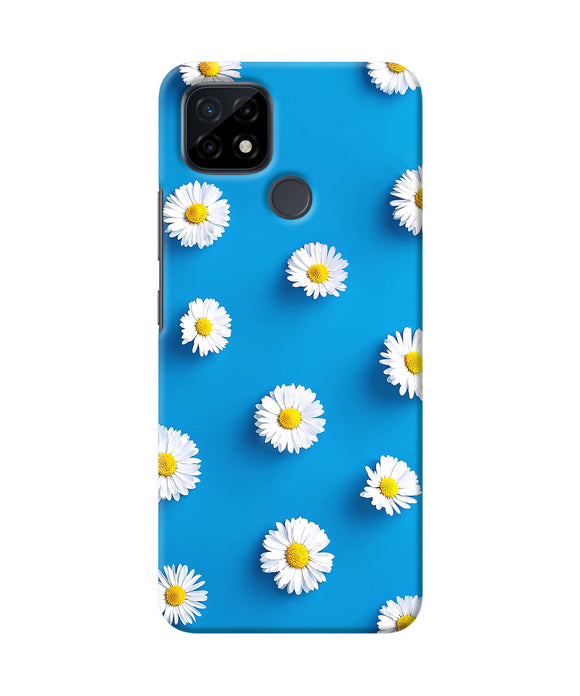 White flowers Realme C21 Back Cover