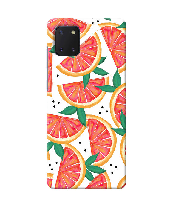 Abstract orange print Samsung Note 10 Lite Back Cover