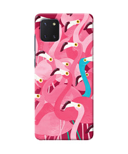 Abstract sheer bird pink print Samsung Note 10 Lite Back Cover