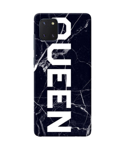 Queen marble text Samsung Note 10 Lite Back Cover