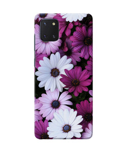 White violet flowers Samsung Note 10 Lite Back Cover