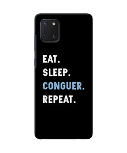 Eat sleep quote Samsung Note 10 Lite Back Cover